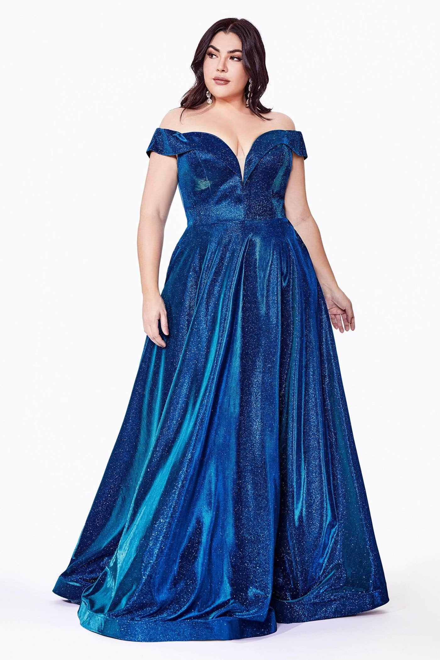 Ladivine CD210C Evening Dresses 16 / Metallic Blue