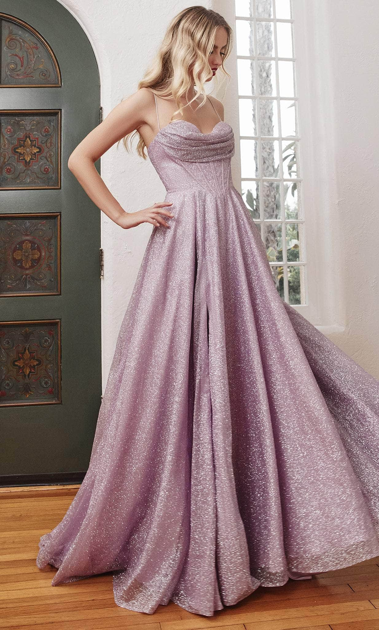 Cinderella Divine CD252 - Lace Up Corset Prom Dress Prom Dresses 2 / Lavender