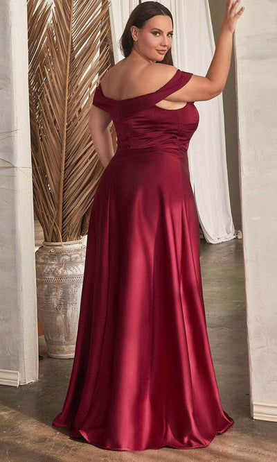 Cinderella Divine CD325C - Satin Off-Shoulder Evening Dress Evening Dresses