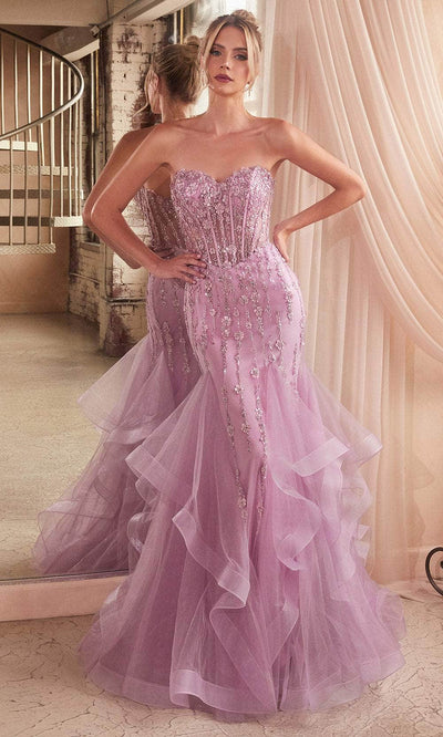 Cinderella Divine CD332 - Sweetheart Mermaid Evening Dress Pageant Dresses 2 / English Violet