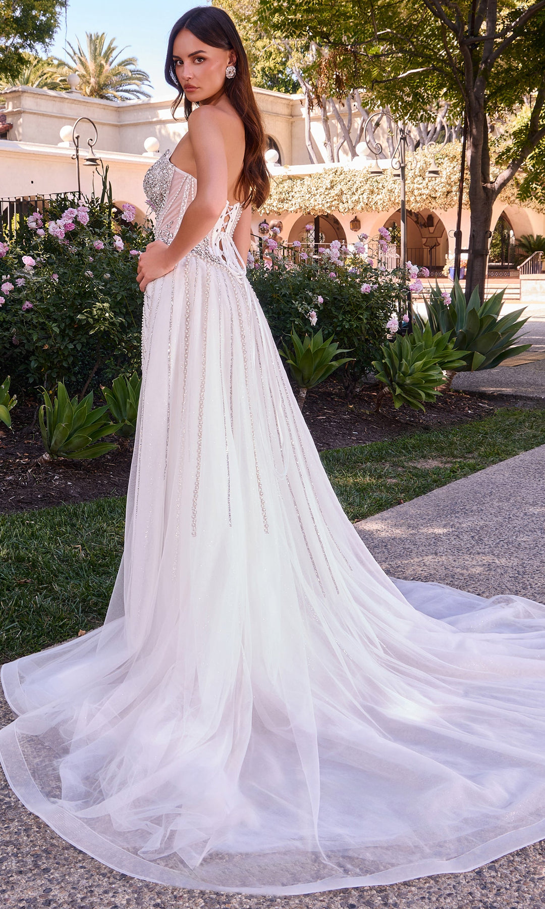 Ladivine CD643W Sweetheart Neck Beaded Bridal Dress