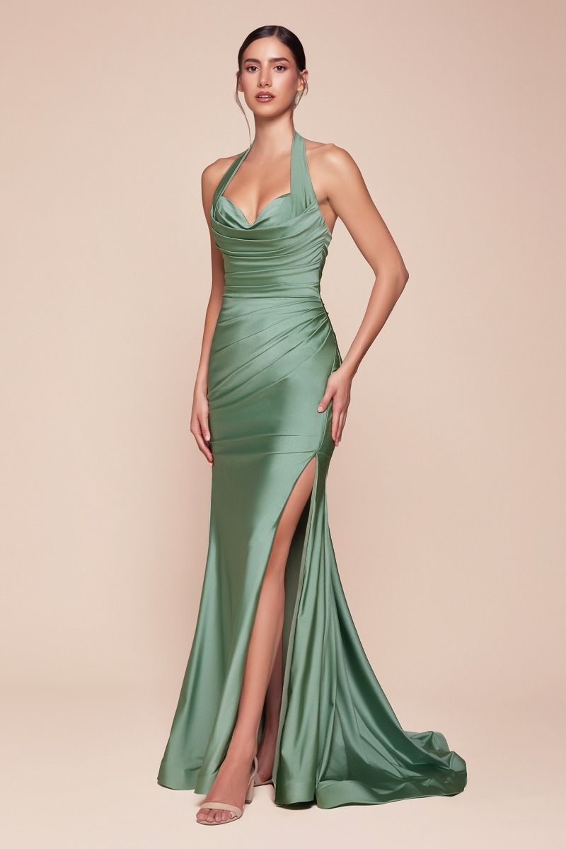 Ladivine CD796 - Sweetheart Side Slit Prom Dress