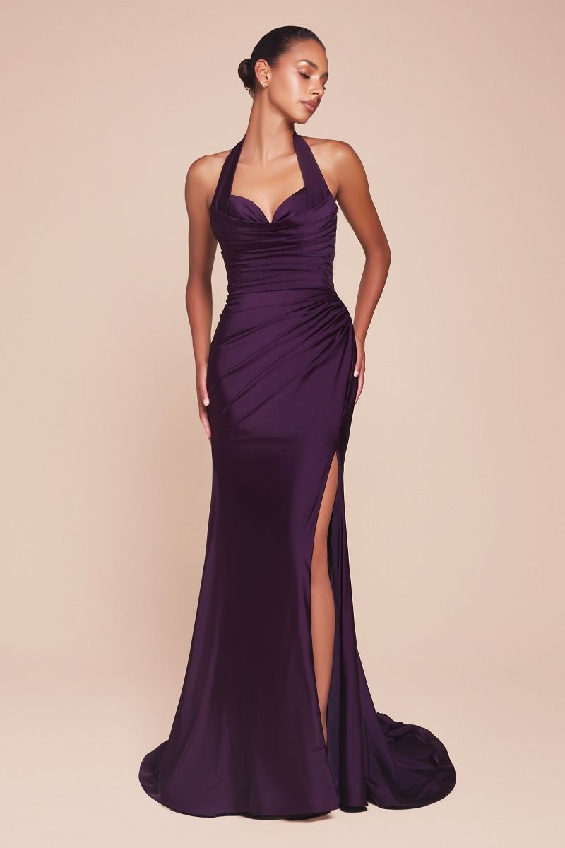 Ladivine CD796 - Sweetheart Side Slit Prom Dress