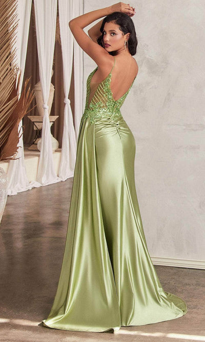 Ladivine CD809 - Embroidered Sleeveless V-Neck Prom Gown Prom Dresses
