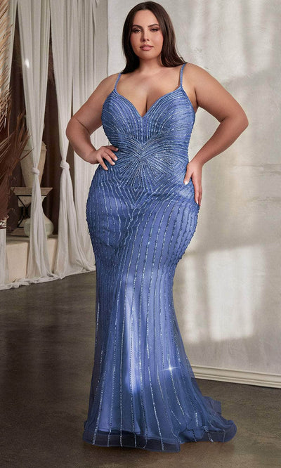 Cinderella Divine CD845 - Beaded Sleeveless V-Neck Prom Gown Prom Dresses