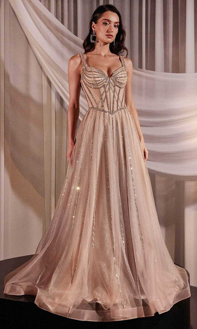 Cinderella Divine CD849 - Glitter Tulle Evening Gown Formal Gowns