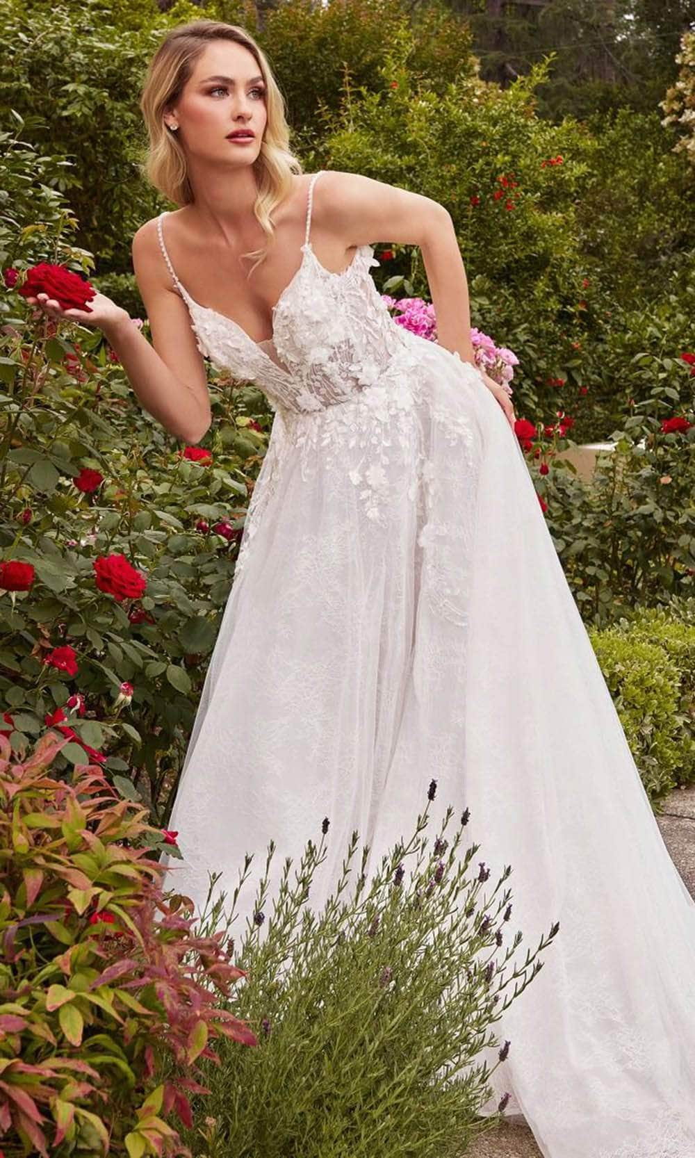 Cinderella Divine CD857W - Sleeveless A-Line Bridal Gown Special Occasion Dress