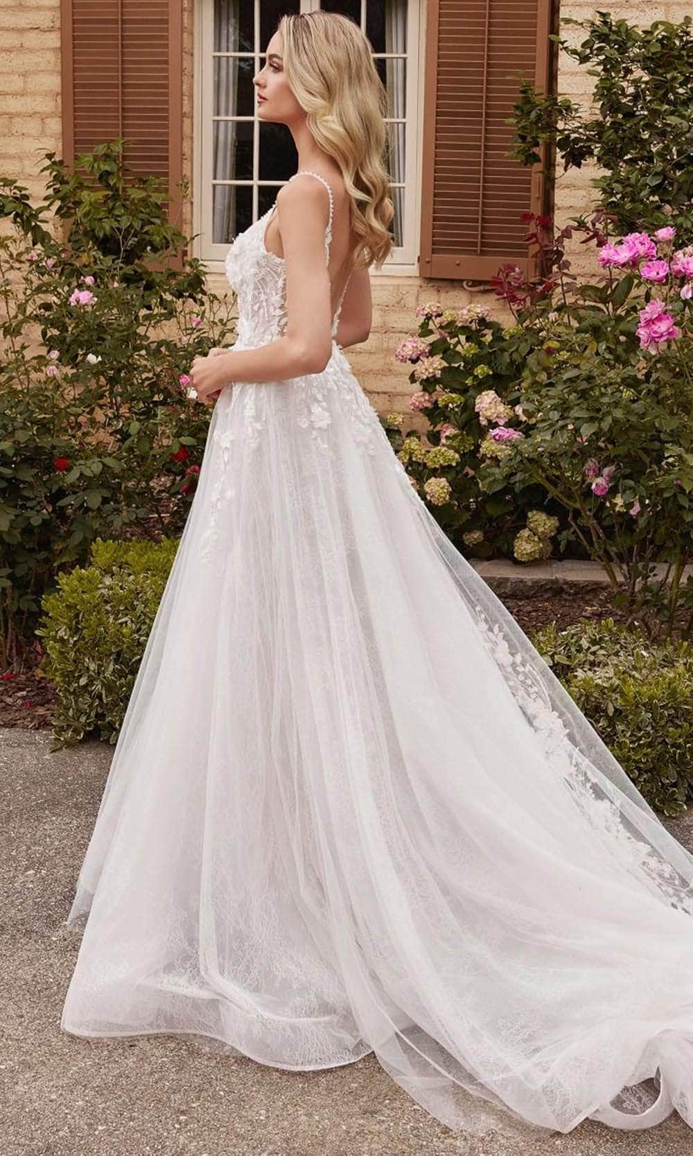 Cinderella Divine CD857W - Sleeveless A-Line Bridal Gown Special Occasion Dress