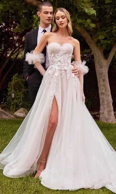 Ladivine CD859W - Strapless Tulle A-line Bridal Gown Bridal Dresses