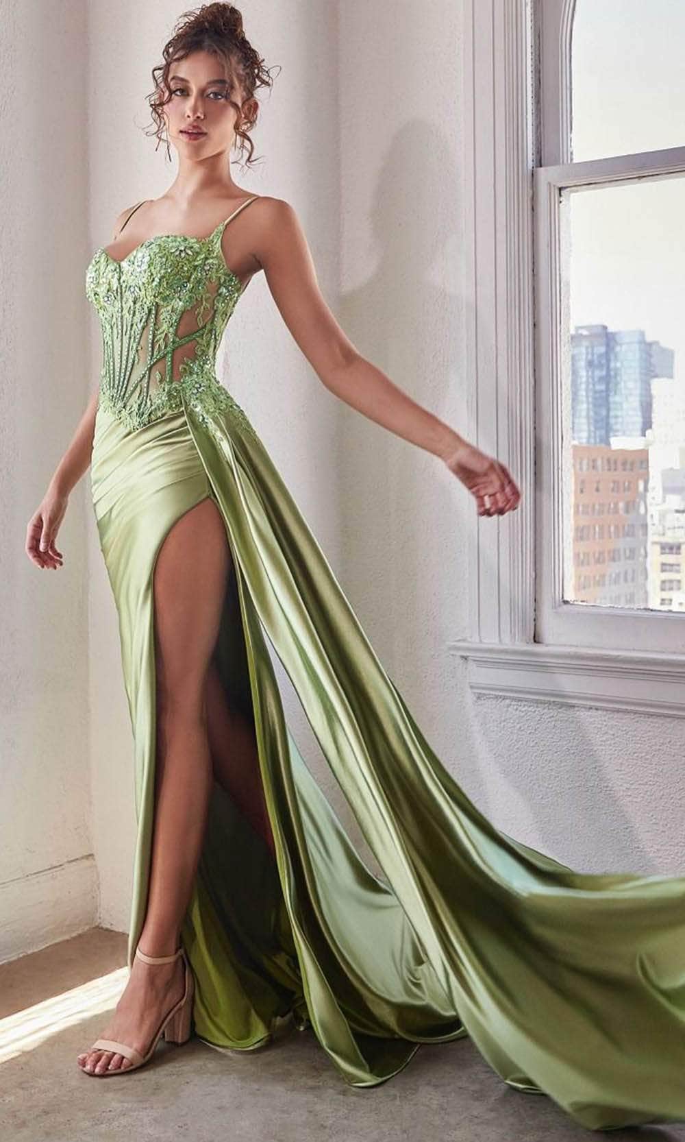 Ladivine CD868 - Sleeveless Sheath Long Dress Prom Dresses