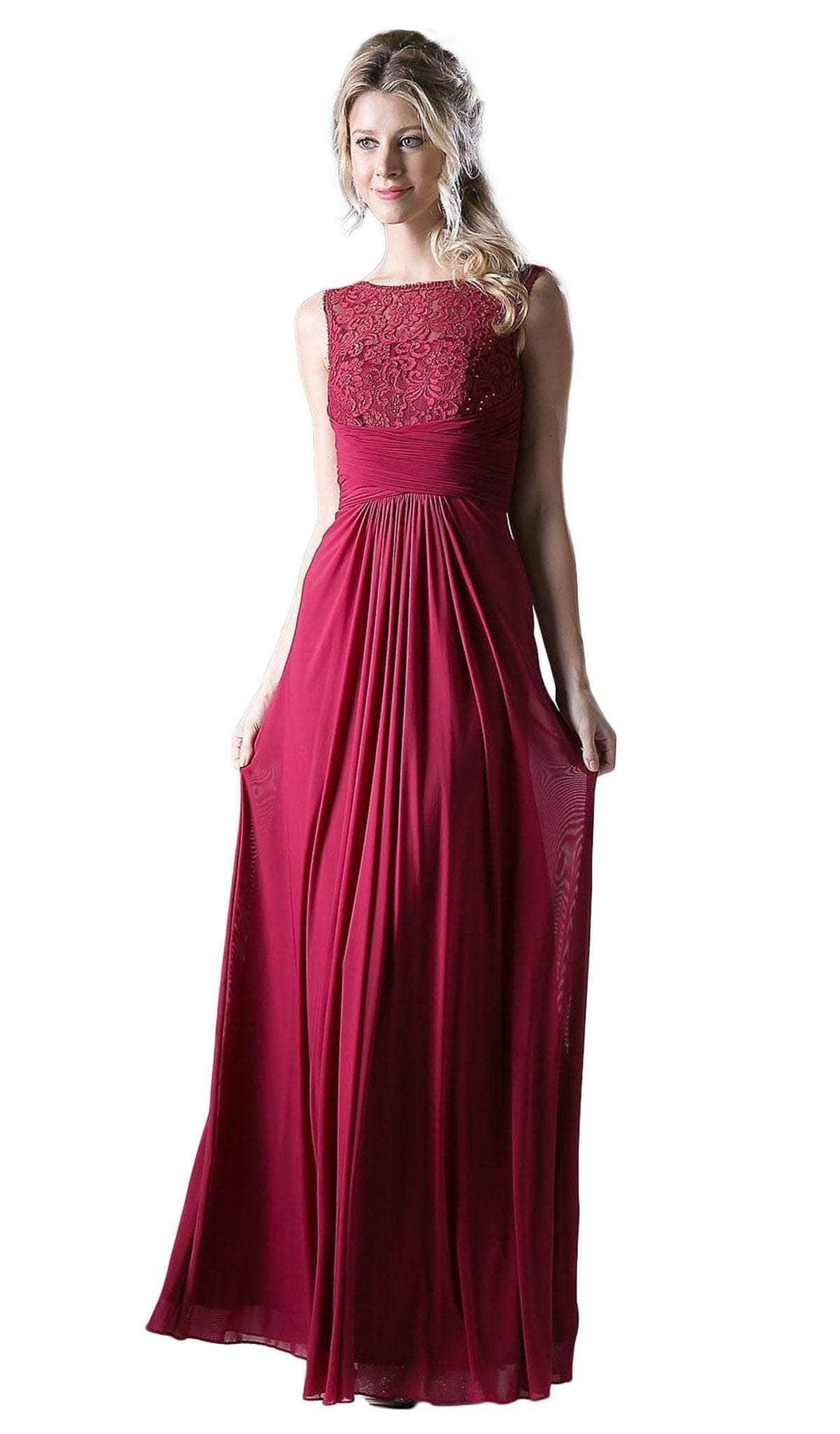 Ladivine CD925 Special Occasion Dress XS / Burgundy