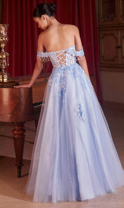 Cinderella Divine CDS490 - Off-Shoulder Lace-Up Back Ballgown Ball Gowns