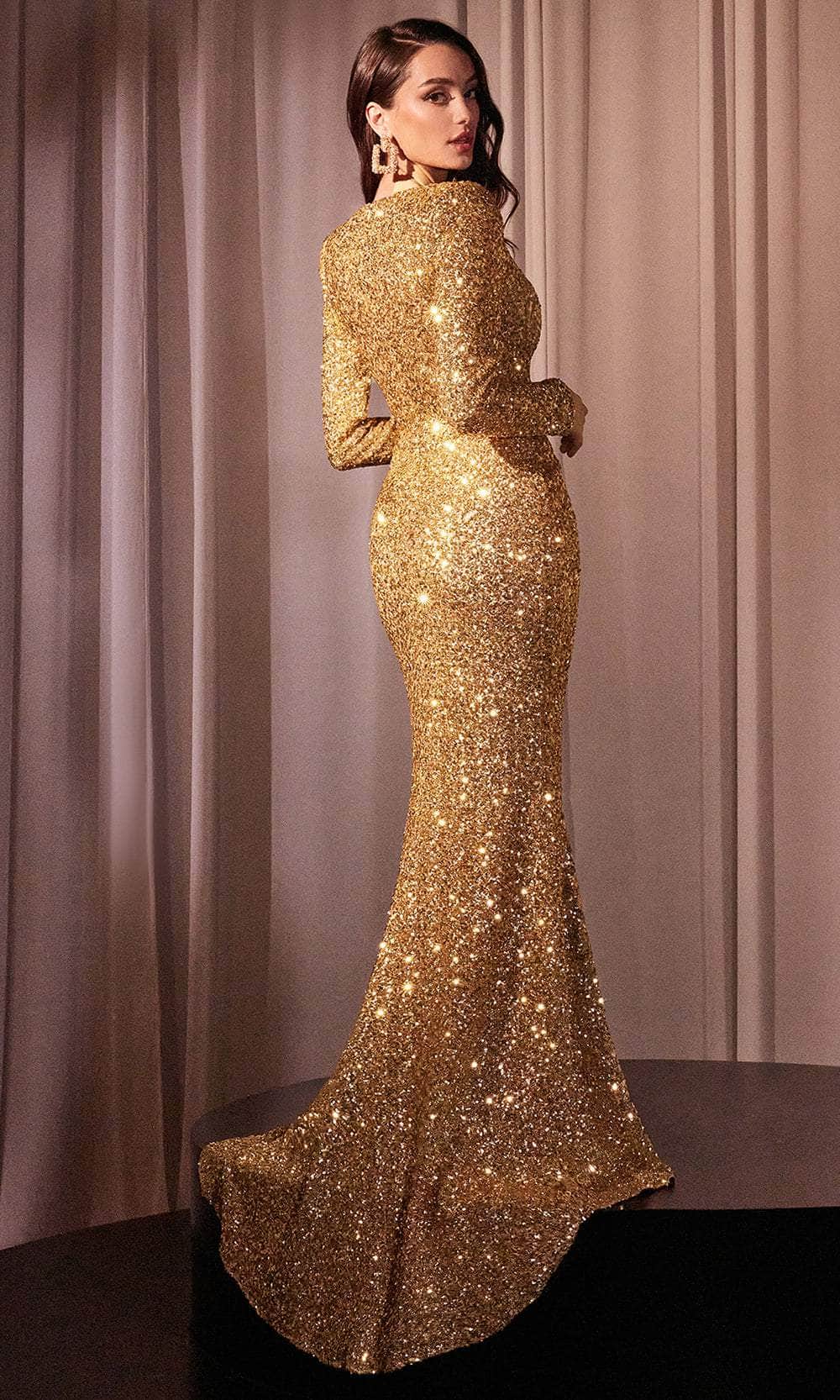 Long Sequin Formal Dress with Long Sleeves Emerald / Medium Long Sequin Formal Dress with Long Sleeves Emerald / Medium