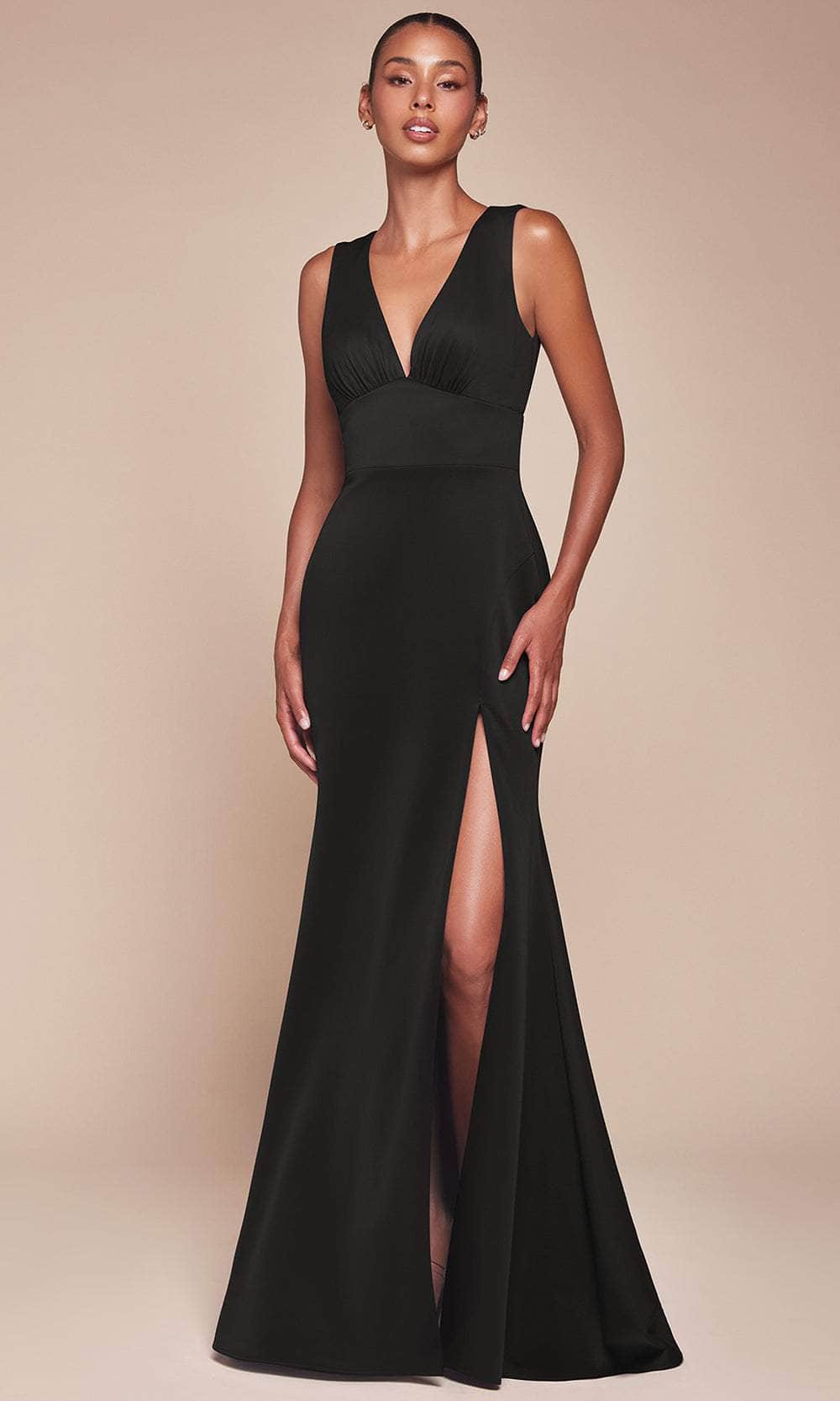 Ladivine CH395 - Plunging Neckline Sheath Prom Dress Prom Dresses
