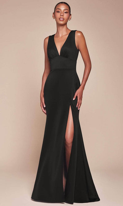 Ladivine CH395 - Plunging Neckline Sheath Prom Dress Prom Dresses