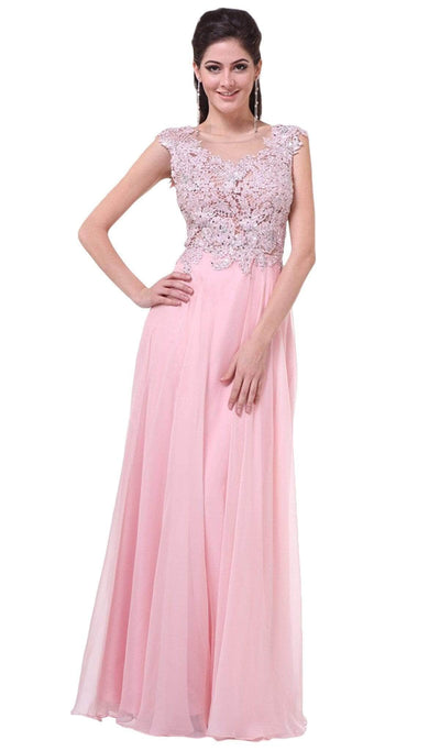 Ladivine CJ1022 Special Occasion Dress 2 / Blush