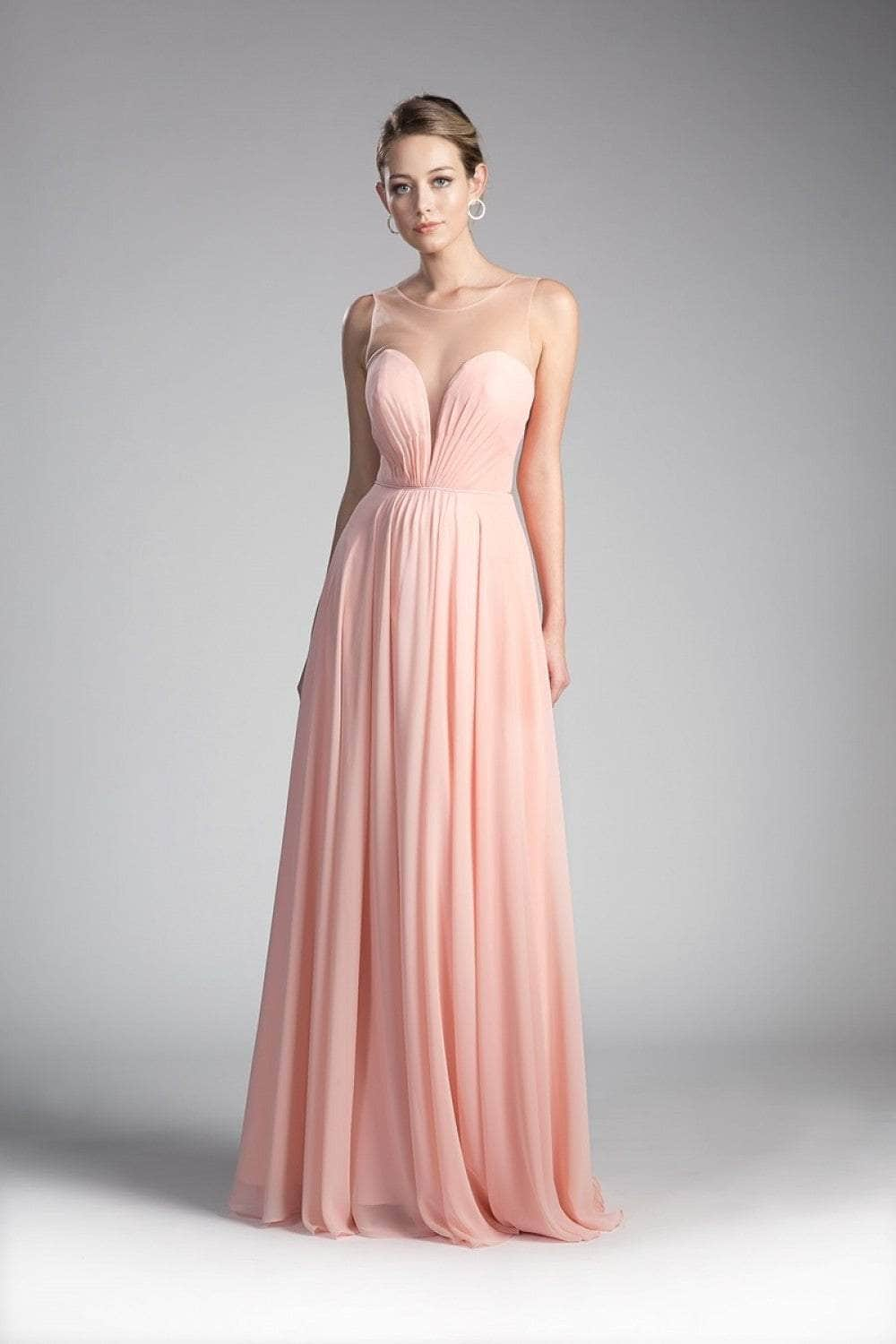 Ladivine CJ251 Evening Dresses 2 / Lt Peach