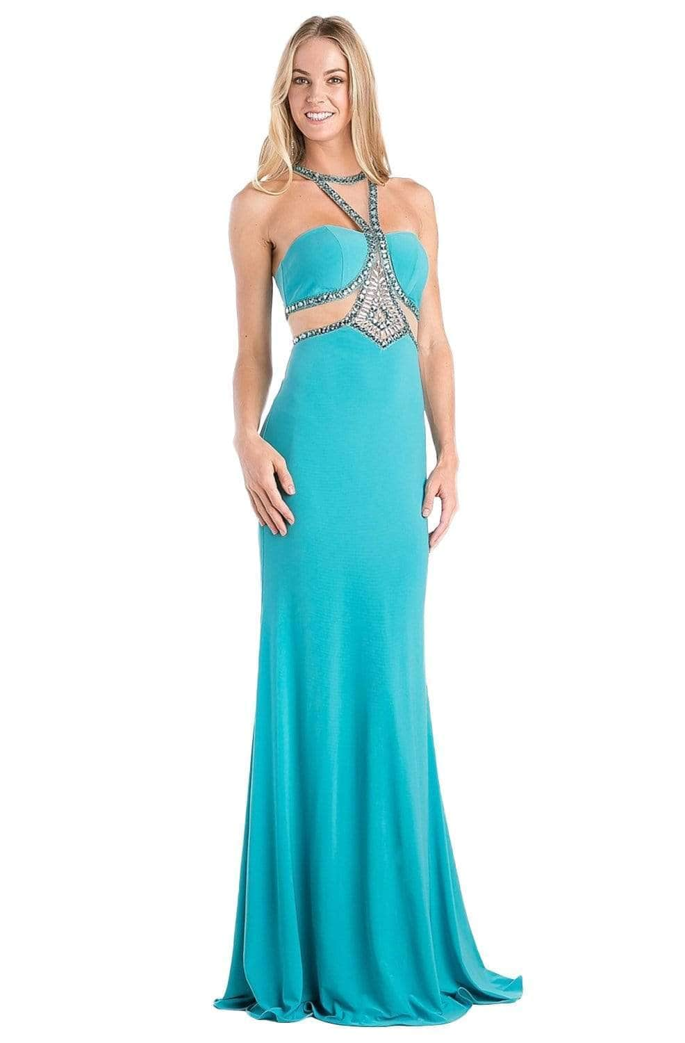 Ladivine CP812 Evening Dresses 2 / Jade