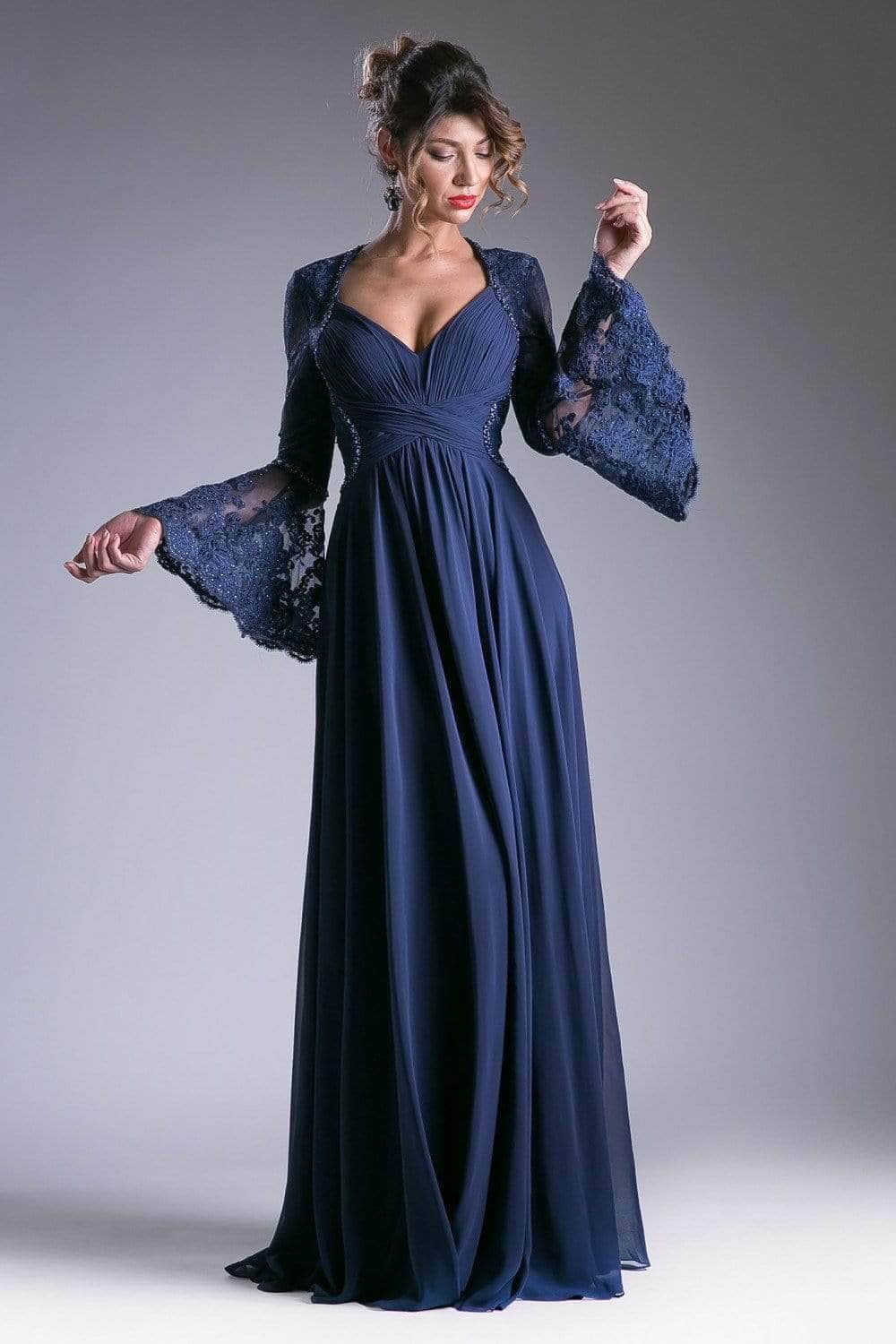 Ladivine CR774 Special Occasion Dress 2 / Navy