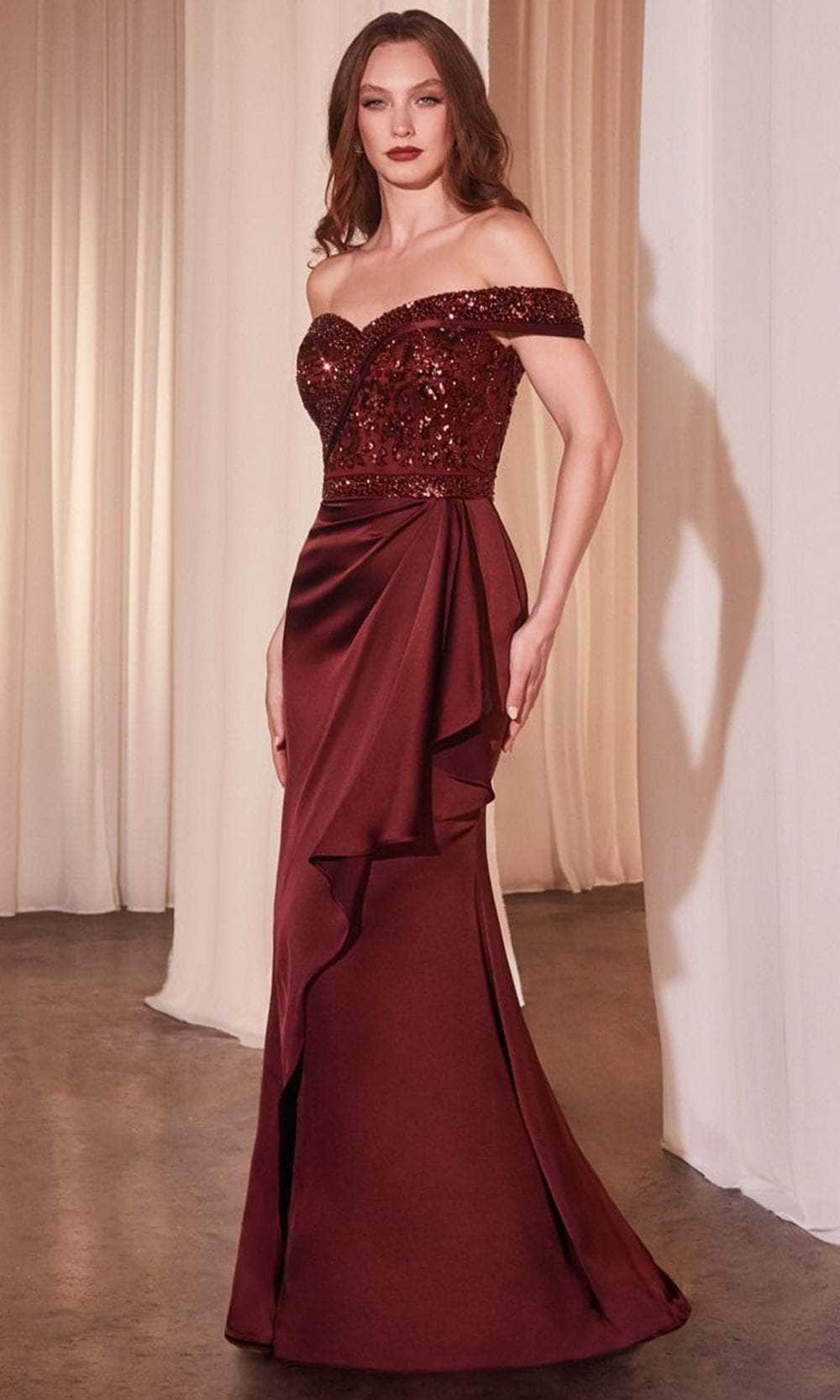 Ladivine CR877 - Embellished Sheath Evening Dress Mother of the Bride Dresses