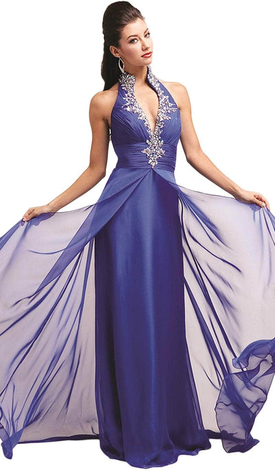 Ladivine H3002 Special Occasion Dress 2 / Royal