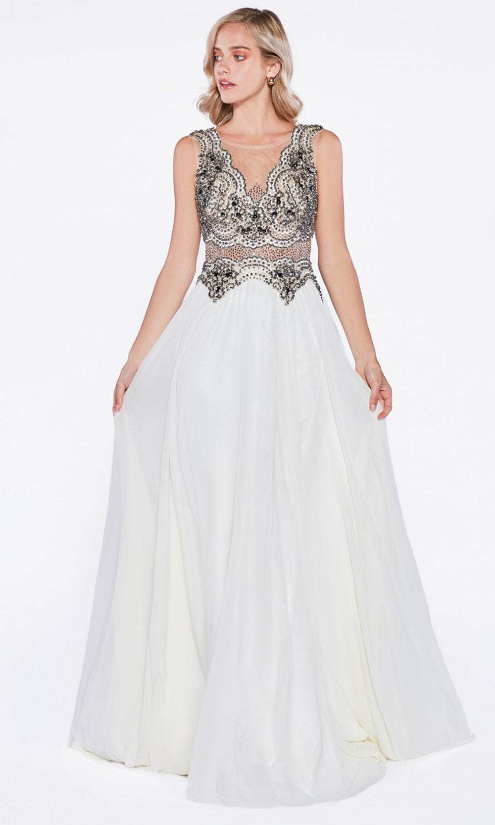 Ladivine J748 Prom Dresses 8 / Cream