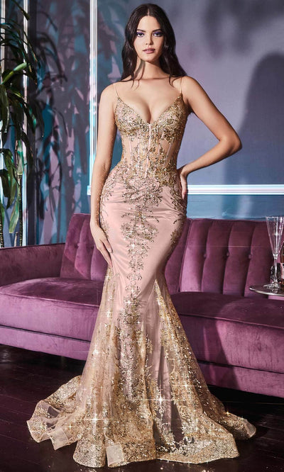 Ladivine J810 Evening Dresses 2 / Rose Gold