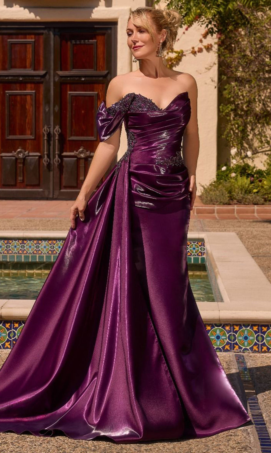 Ladivine J916 One Shoulder Mermaid Dress
