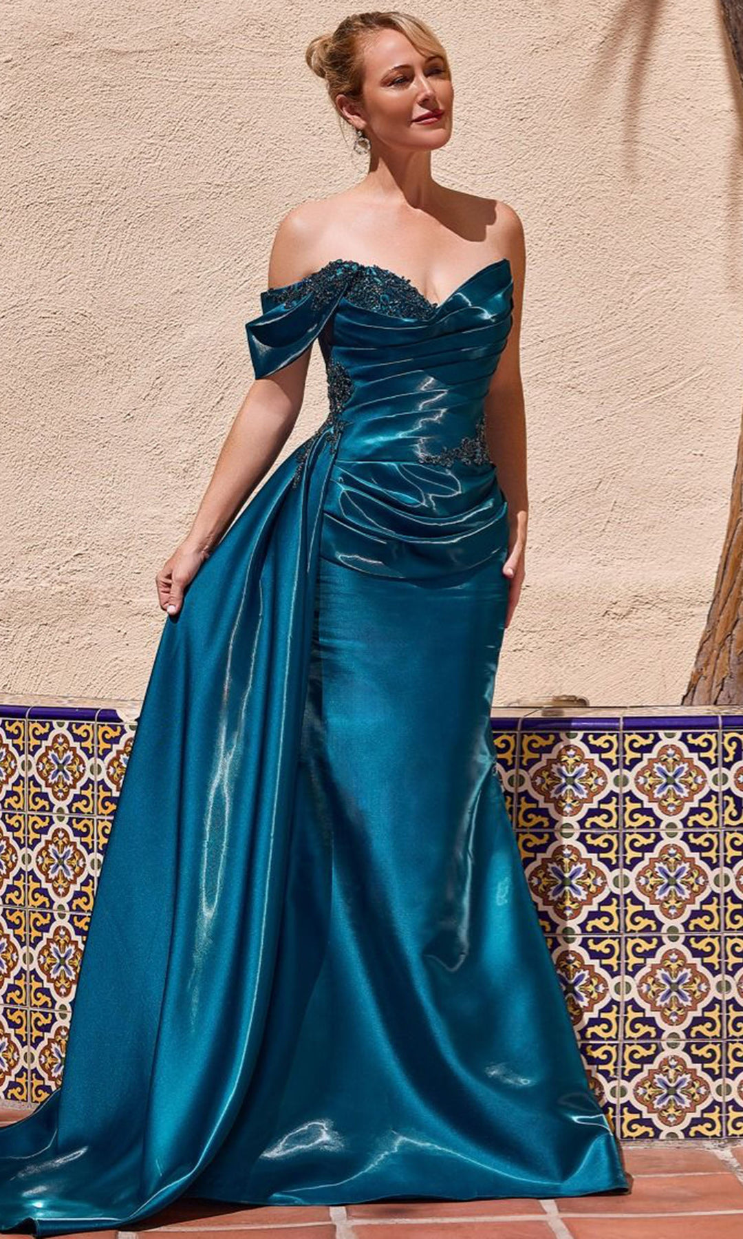 Ladivine J916 One Shoulder Mermaid Dress