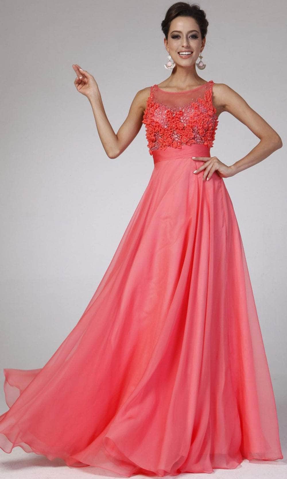 Ladivine JC4148 Evening Dresses 4 / Coral