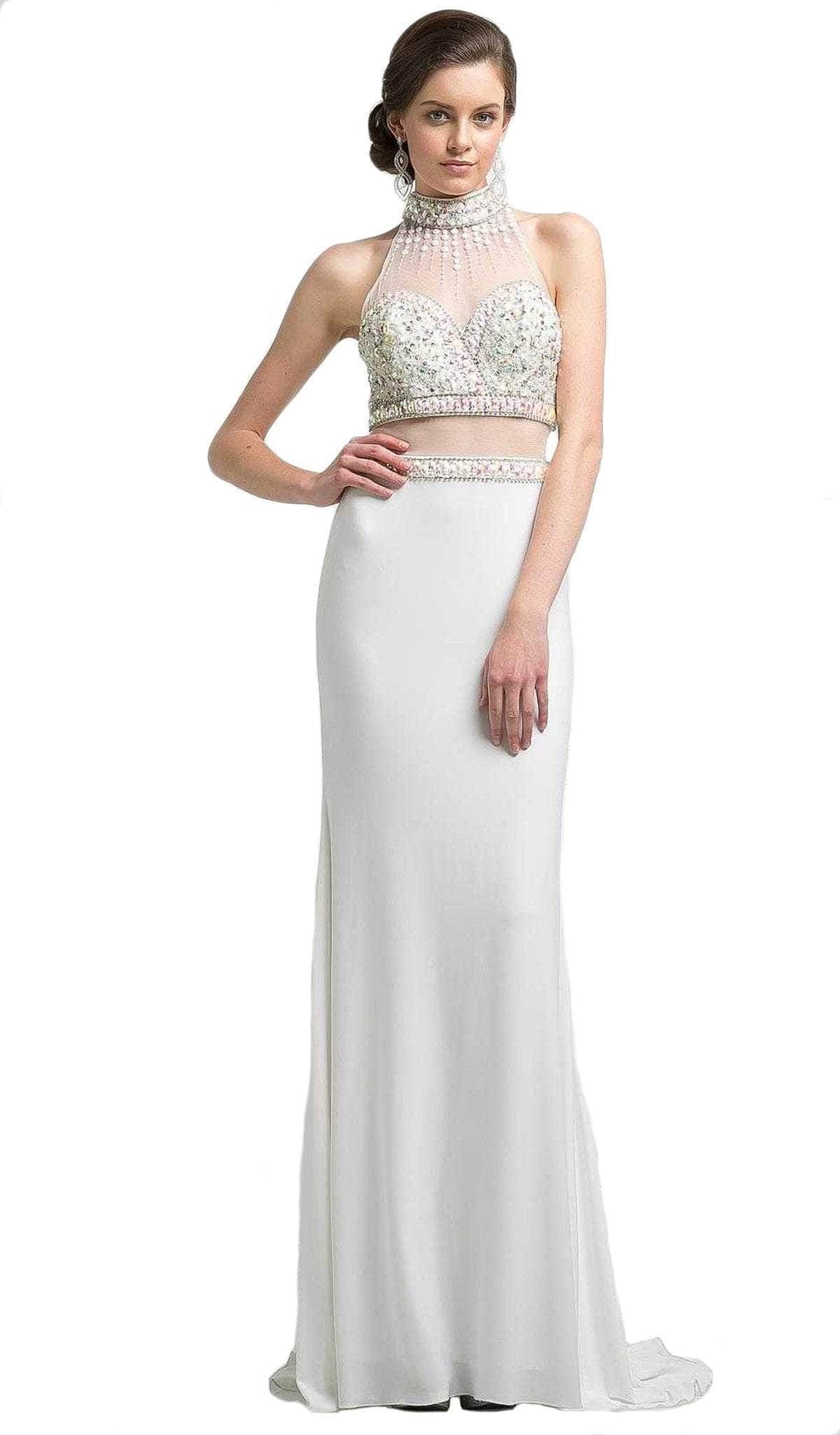 Ladivine KD087 Special Occasion Dress 2 / Ivory