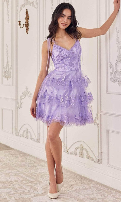 ladivine kv1090 - scallop tiered cocktail dress Special Occasion Dresses Dresses