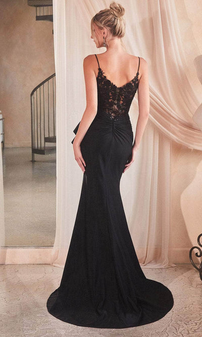 Cinderella Divine KV1100 - Embroidered Sleeveless Wrap Bodice Prom Gown Evening Dresses