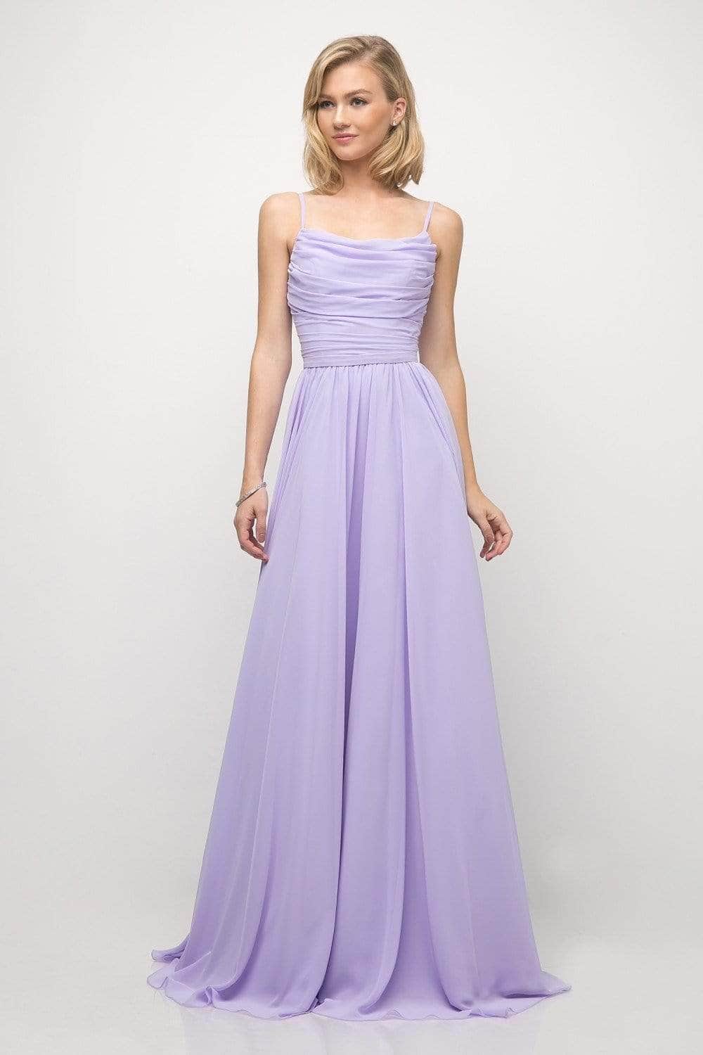 Ladivine UR136 - Empire Waist Sleeveless Bridesmaid Dresses Bridesmaid Dresses 4 / Lavender
