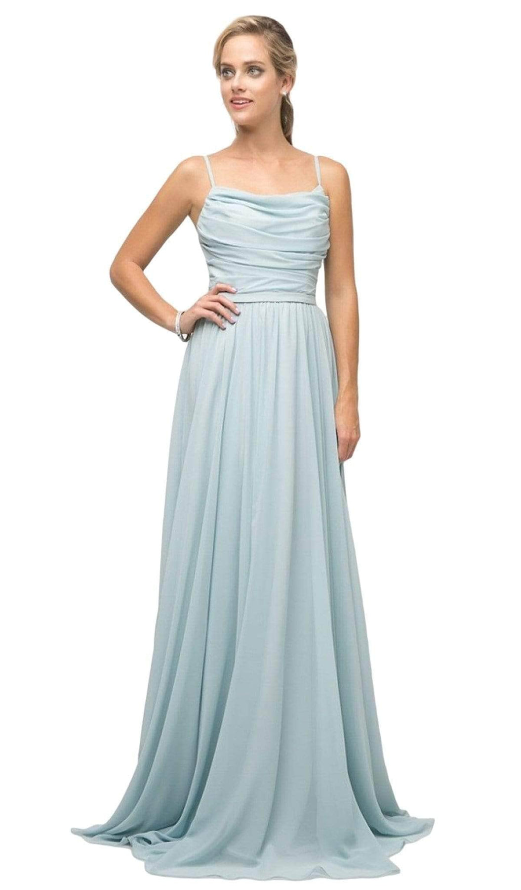 Ladivine UR136 - Empire Waist Sleeveless Bridesmaid Dresses Bridesmaid Dresses 4 / Mint