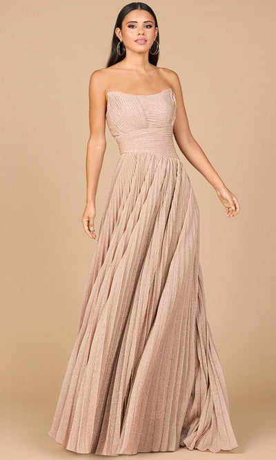 Lara Dresses 28932 - Scoop Neck Strapless Pleated Dress Prom Dresses