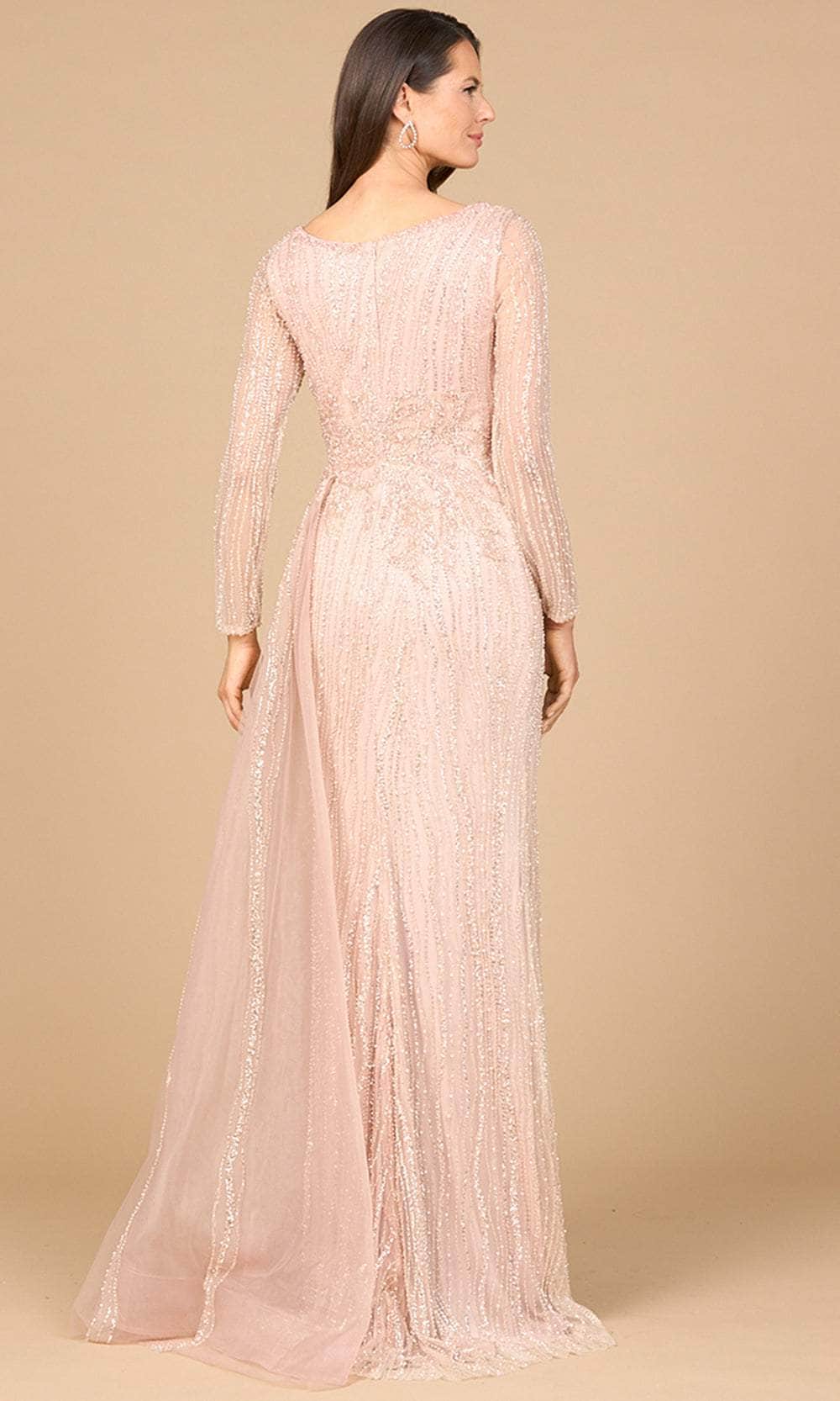 Lara Dresses 28934 - V-Neck Sheath Dress with Beaded Embroidery Mother of the Bride Dresses