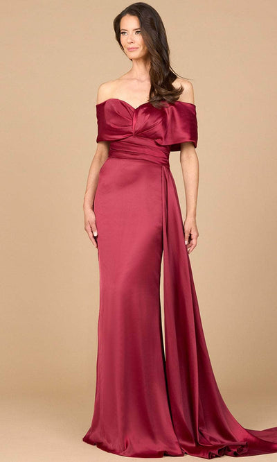 Lara Dresses 28945 - Elegant Draped Sleeve Satin Gown Mother of the Bride Dresses