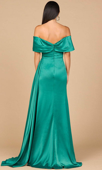 Lara Dresses 28945 - Elegant Draped Sleeve Satin Gown Mother of the Bride Dresses