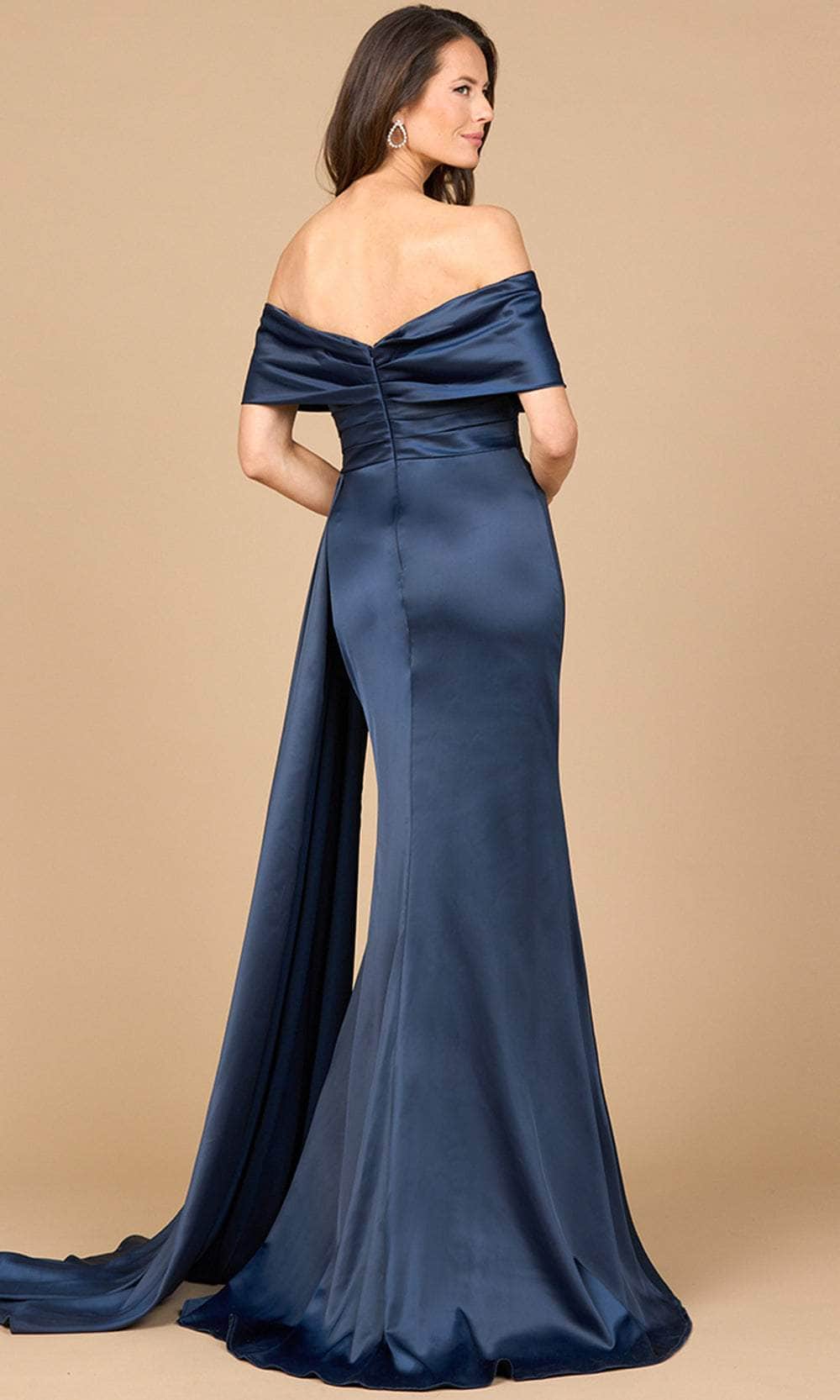 Lara Dresses 28945 - Elegant Draped Sleeve Satin Gown Mother of the Bride Dresses