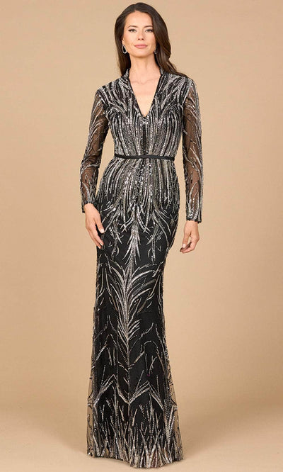 Lara Dresses 28948 - Mandarin V-Neck Beaded Column Dress Mother of the Bride Dresses