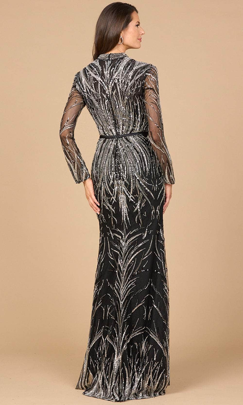 Lara Dresses 28948 - Mandarin V-Neck Beaded Column Dress Mother of the Bride Dresses