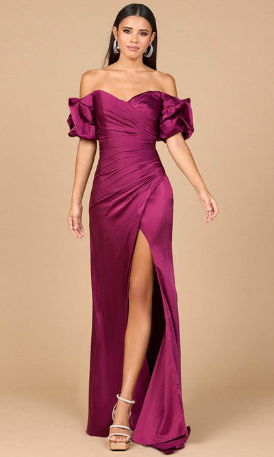 Lara Dresses 28957 - Off-Shoulder Gown with Ruched Bodice Prom Dresses