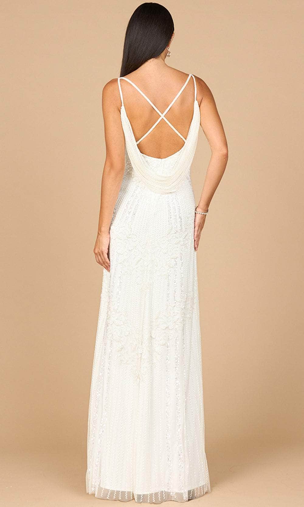 Lara Dresses 51191 - Cowl Back Sleeveless Fitted Gown Wedding Dresses