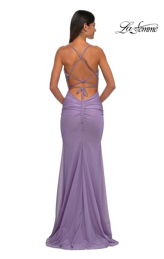 La Femme 33086 - Scoop Neck Fitted Prom Gown