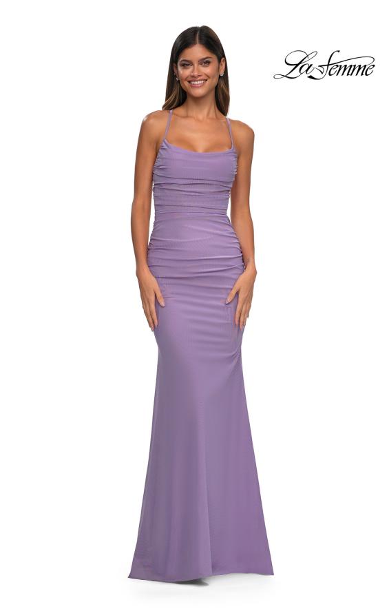 La Femme 33086 - Scoop Neck Fitted Prom Gown
