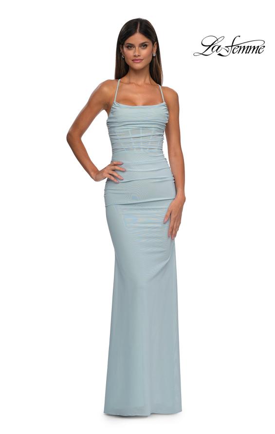 La Femme 33086 - Scoop Neck Fitted Prom Gown