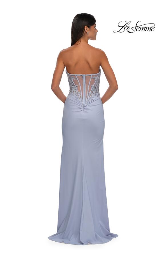 La Femme 32981 - Sweetheart Applique Embellished Prom Gown