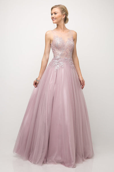 Ladivine UE009 - Sleeveless Bodice Sheer Bridesmaid Dress