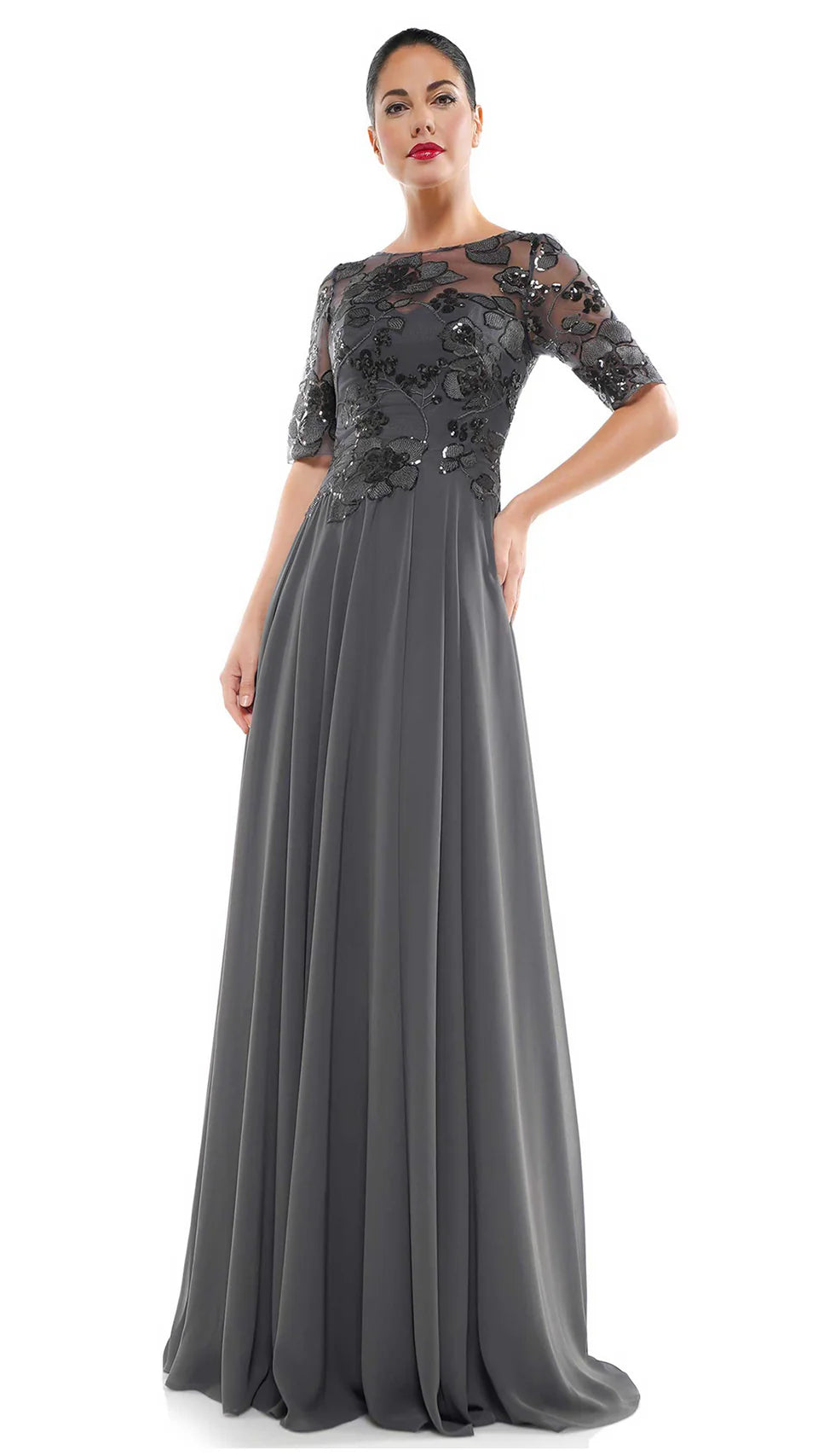 Marsoni by Colors M286-1 - Illusion Short Sleeve Dress